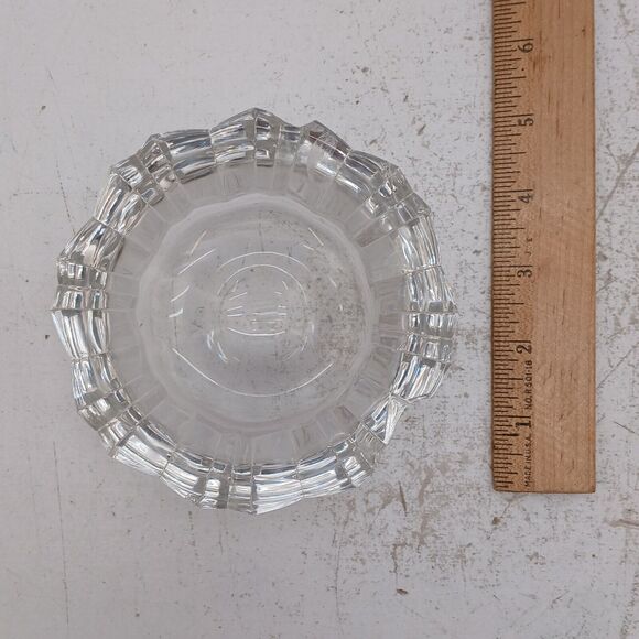 Vintage Rosenthal Crystal Egg Ashtray Bowl Trinket Dish 5" - Minor Chips - Picture 10 of 10